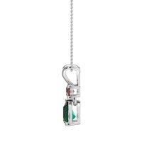 Round and Pear Dangling Necklace
