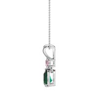 Round and Pear Dangling Necklace
