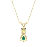 Round and Pear Dangling Necklace