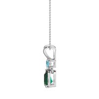 Round and Pear Dangling Necklace