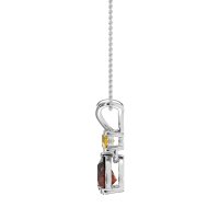 Round and Pear Dangling Necklace
