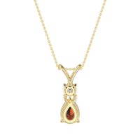 Round and Pear Dangling Necklace