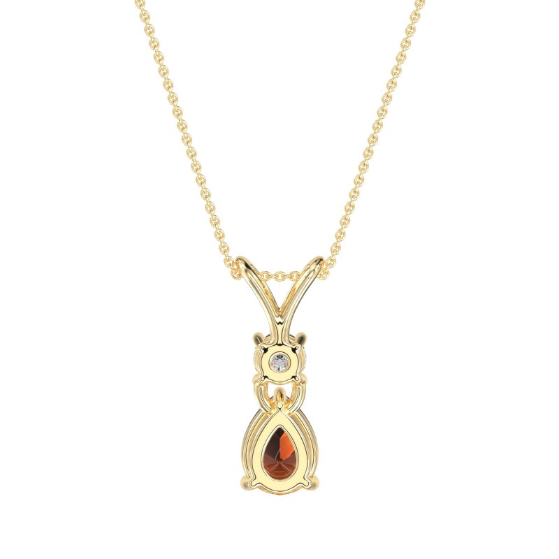 Round and Pear Dangling Necklace