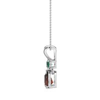 Round and Pear Dangling Necklace