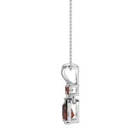 Round and Pear Dangling Necklace