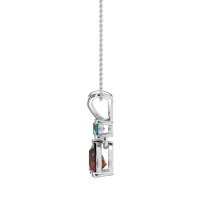 Round and Pear Dangling Necklace