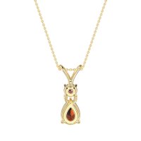 Round and Pear Dangling Necklace
