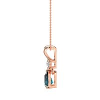 Round and Pear Dangling Necklace