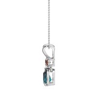 Round and Pear Dangling Necklace