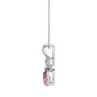 Round and Pear Dangling Necklace