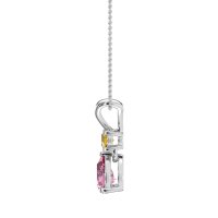 Round and Pear Dangling Necklace