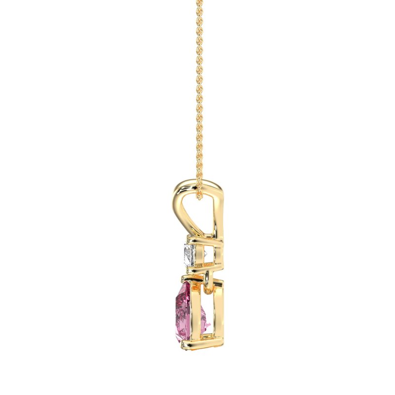 Round and Pear Dangling Necklace