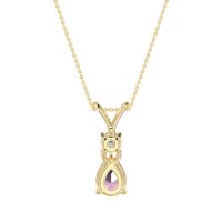 Round and Pear Dangling Necklace