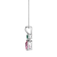 Round and Pear Dangling Necklace