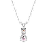 Round and Pear Dangling Necklace