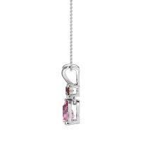 Round and Pear Dangling Necklace