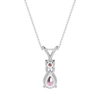Round and Pear Dangling Necklace