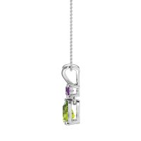 Round and Pear Dangling Necklace