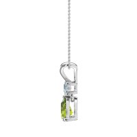 Round and Pear Dangling Necklace