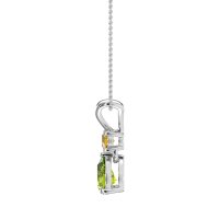 Round and Pear Dangling Necklace