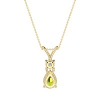 Round and Pear Dangling Necklace