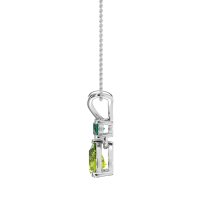 Round and Pear Dangling Necklace