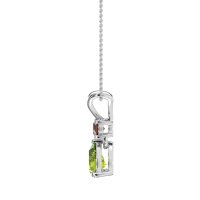Round and Pear Dangling Necklace