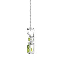 Round and Pear Dangling Necklace