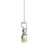 Round and Pear Dangling Necklace