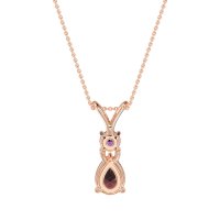Round and Pear Dangling Necklace