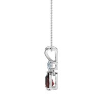 Round and Pear Dangling Necklace