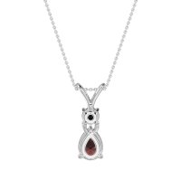 Round and Pear Dangling Necklace