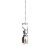 Round and Pear Dangling Necklace