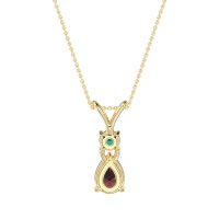 Round and Pear Dangling Necklace