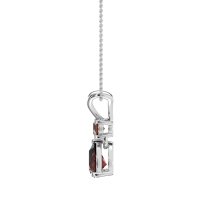 Round and Pear Dangling Necklace