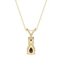 Round and Pear Dangling Necklace