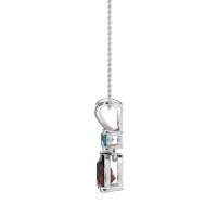 Round and Pear Dangling Necklace