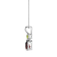 Round and Pear Dangling Necklace