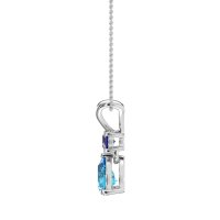 Round and Pear Dangling Necklace
