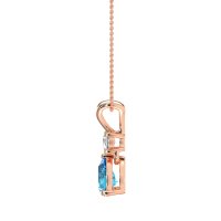 Round and Pear Dangling Necklace