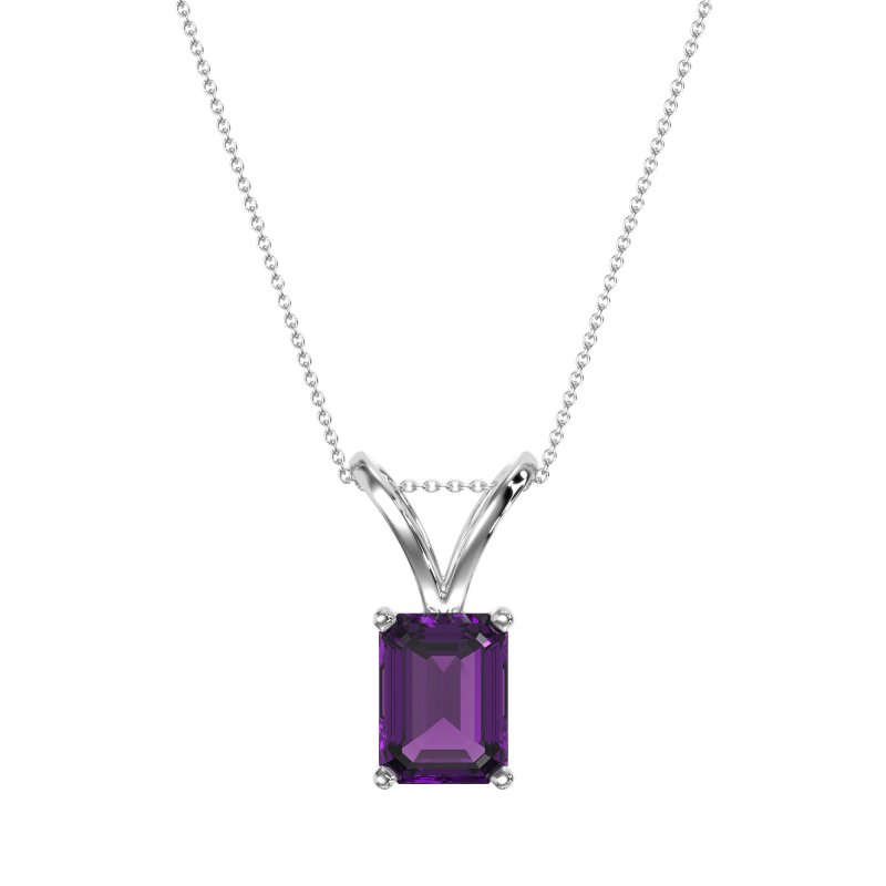 Simple Emerald Cut Necklace