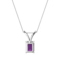 Simple Emerald Cut Necklace