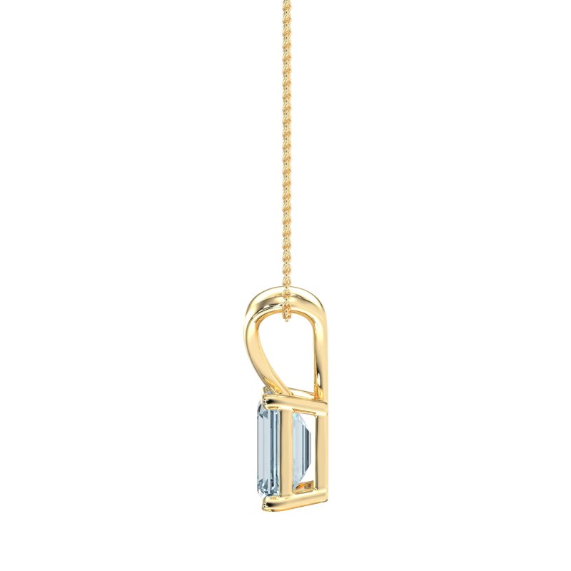 Simple Emerald Cut Necklace