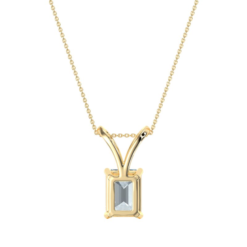 Simple Emerald Cut Necklace