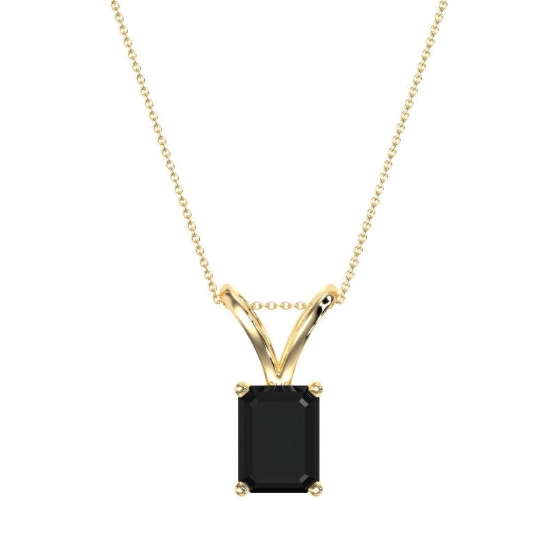 Simple Emerald Cut Necklace