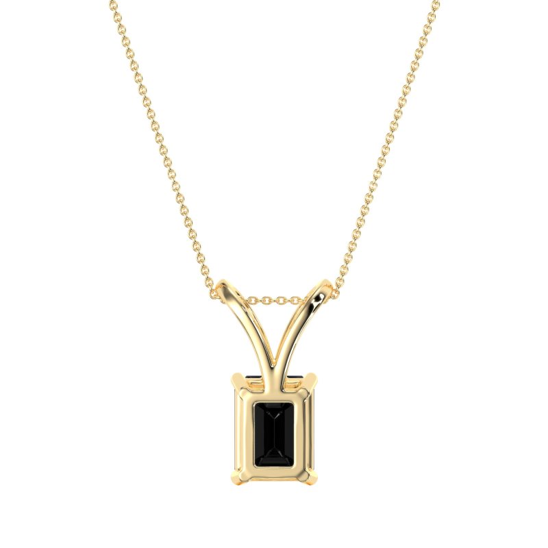 Simple Emerald Cut Necklace