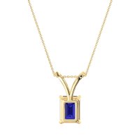 Simple Emerald Cut Necklace