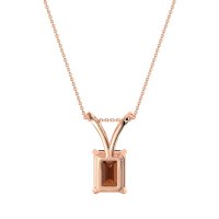 Simple Emerald Cut Necklace