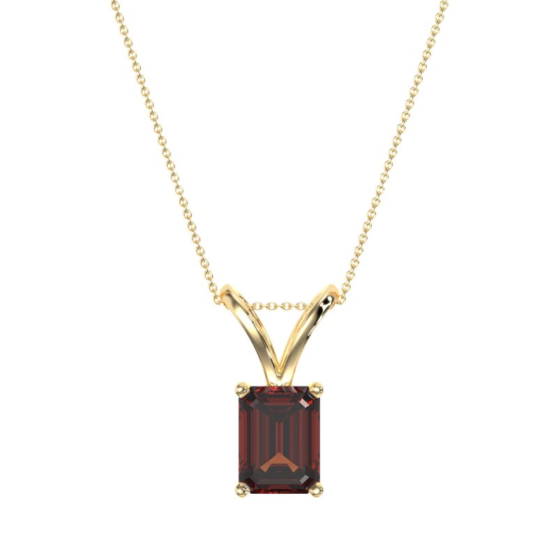 Simple Emerald Cut Necklace