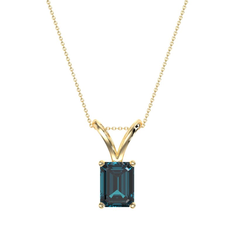 Simple Emerald Cut Necklace